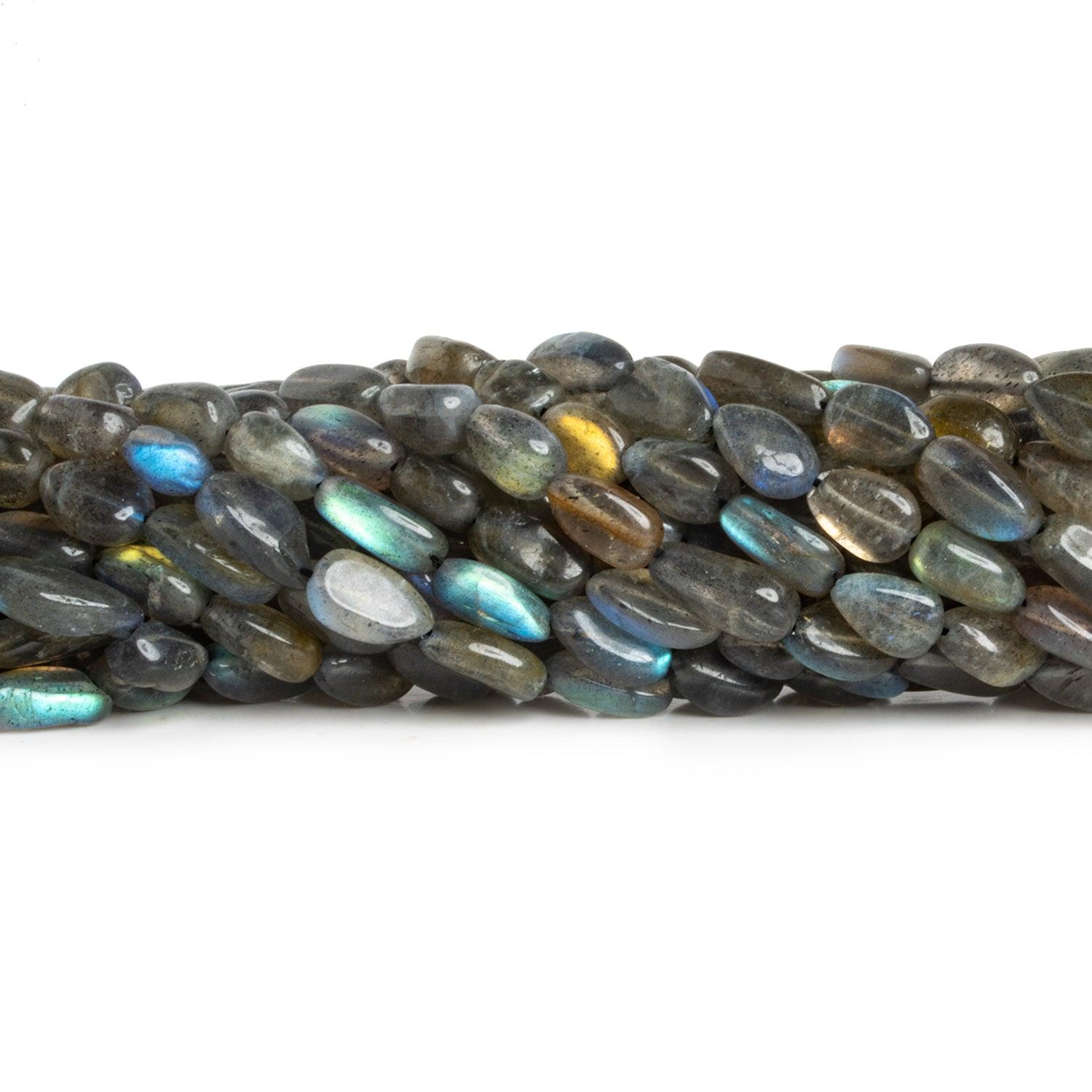 10x7mm Labradorite Handcut Ovals 12 inch 30 beads - The Bead Traders