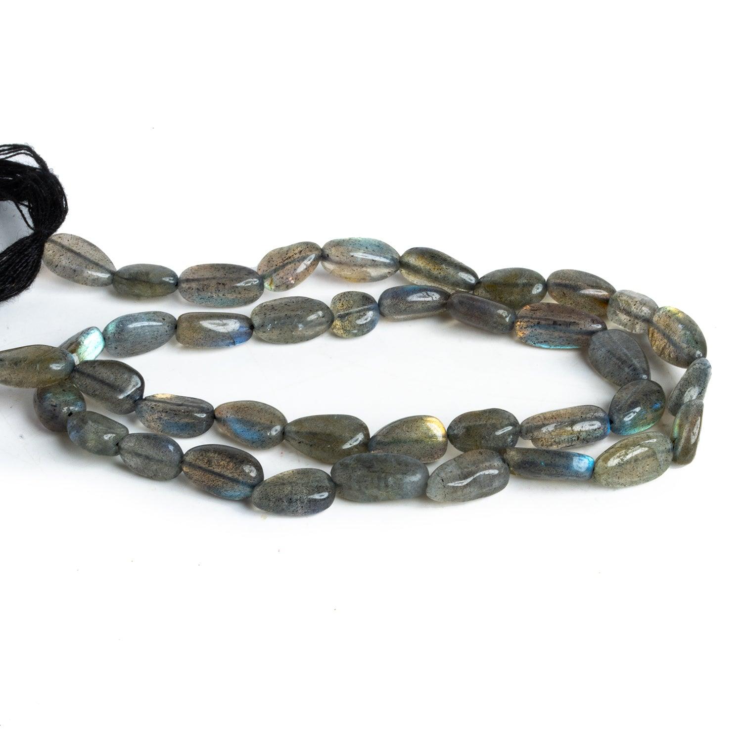 10x7mm Labradorite Handcut Ovals 12 inch 30 beads - The Bead Traders