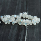 10x7mm Rainbow Moonstone Teardrops 9 inch 65 beads - The Bead Traders