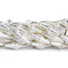 10x7mm Silver Plated Copper Bali Bead Caps 8 inch 20 beads - The Bead Traders