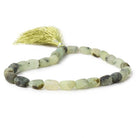 10x8-11x8mm Matte Prehnite tumbled plain nuggets 12 inch 24 beads - The Bead Traders