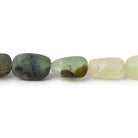 10x8-11x8mm Matte Prehnite tumbled plain nuggets 12 inch 24 beads - The Bead Traders