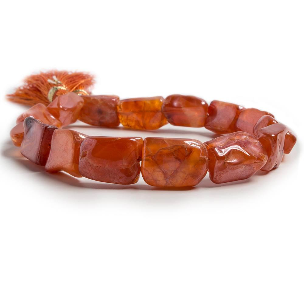 10x8-12x8mm Mystic Carnelian Tumbled Rectangle Beads 7.5 inch 16 pieces - The Bead Traders