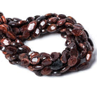 10x8-13x8mm Red Tiger Eye straight drilled faceted oval beads 13 inch 29 pieces - The Bead Traders