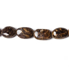 10x8-14x10mm Bronzite straight drilled faceted oval beads 13 inch 24 pieces - The Bead Traders