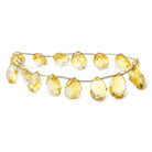 10x8-14x11mm Citrine Faceted Pears 7 inch 16 beads - The Bead Traders