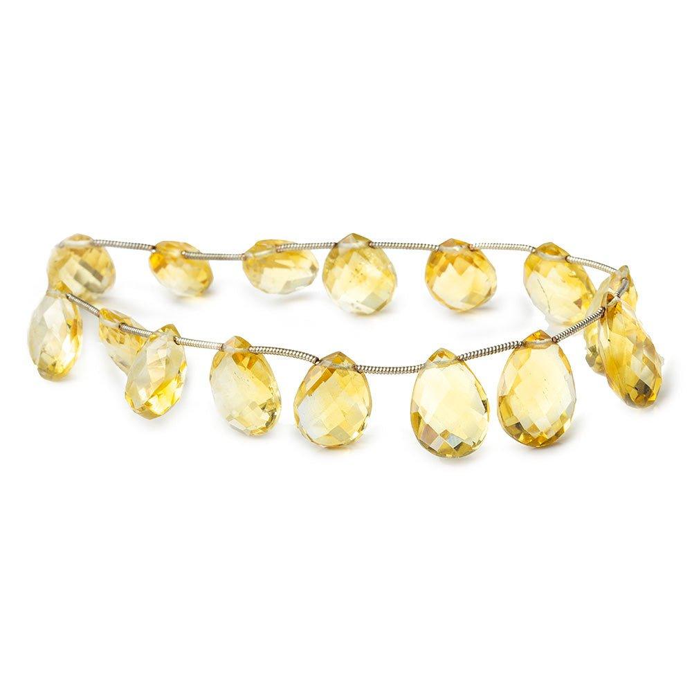10x8-14x11mm Citrine Faceted Pears 7 inch 16 beads - The Bead Traders