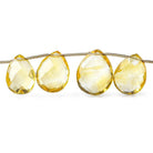 10x8-14x11mm Citrine Faceted Pears 7 inch 16 beads - The Bead Traders