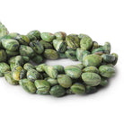 10x8-16x13mm Green Opal straight drill plain pears 18 inch 36 beads - The Bead Traders