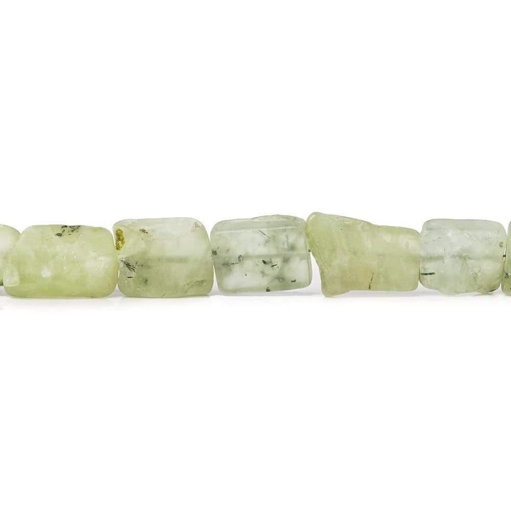 10x8-17x10mm Prehnite Hammer Faceted Rectangle Beads 8 in 16 pcs - The Bead Traders