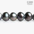 10x8.5mm-12x10mm Smoky Plum Large Hole Baroque Freshwater Pearls 16 inch 49 pieces - The Bead Traders