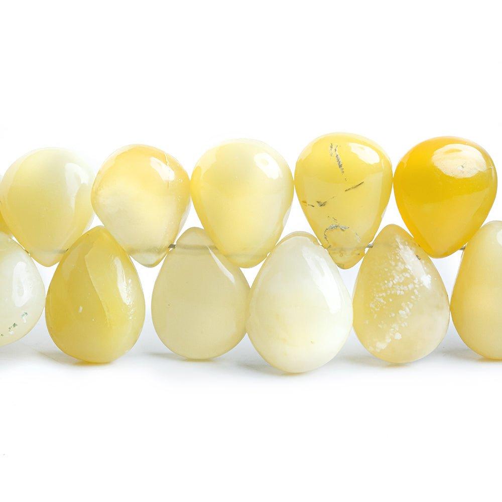 10x8mm-16x11mm Yellow Opal Plain Pear Beads 16 inch 87 pieces - The Bead Traders
