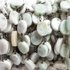 10x8mm Amazonite plain oval Black Gold Chain by the foot 18 beads - The Bead Traders