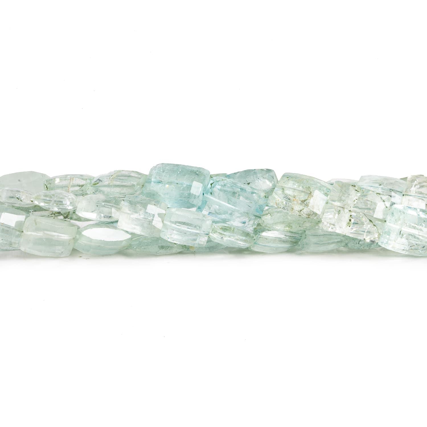 10x8mm Aquamarine Faceted Rectangles 8 inch 23 beads - The Bead Traders