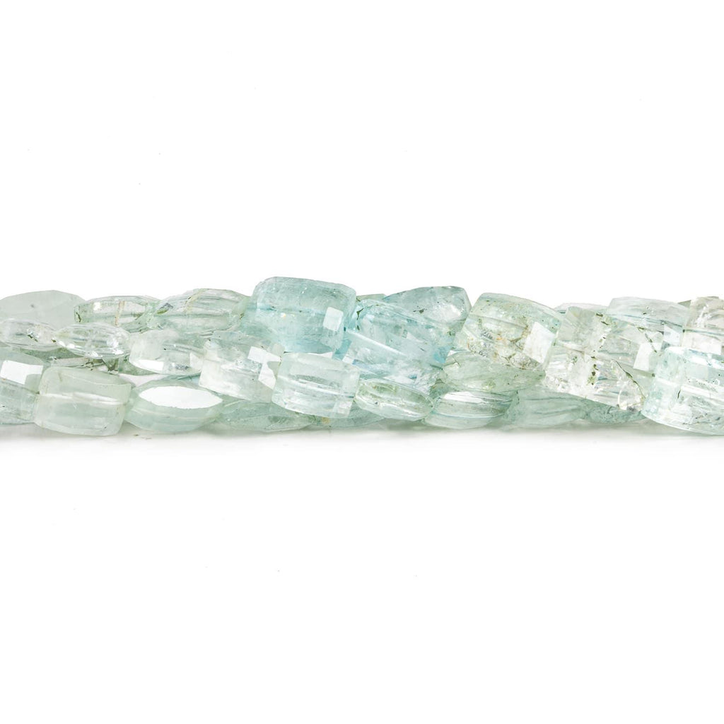 10x8mm Aquamarine Faceted Rectangles 8 inch 23 beads - The Bead Traders