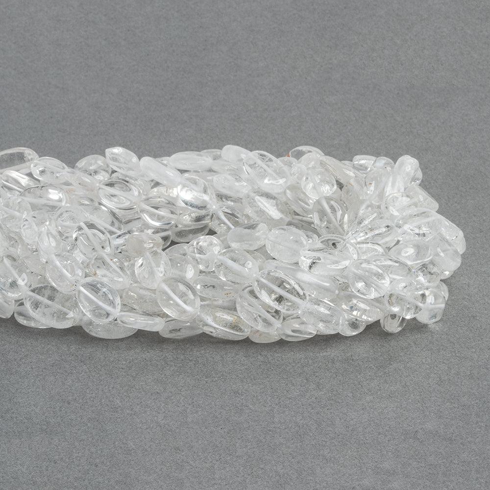 10x8mm Crystal Quartz Plain Ovals 12 inch 30 beads - The Bead Traders
