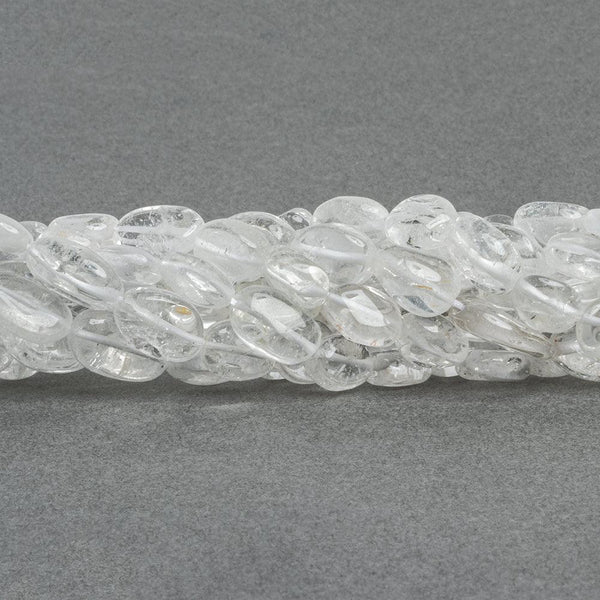 10x8mm Crystal Quartz Plain Ovals 12 inch 30 beads