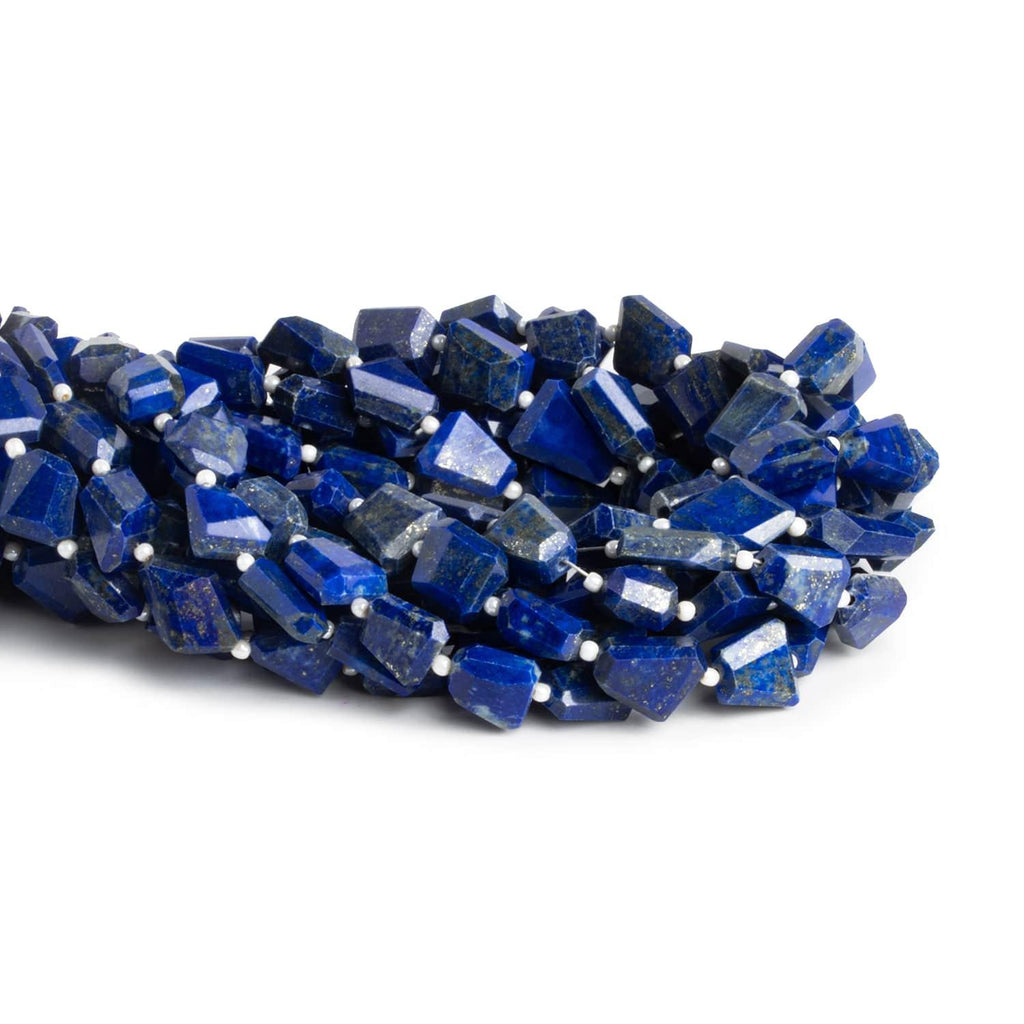 10x8mm Lapis Lazuli Faceted Nuggets 14 inch 27 beads - The Bead Traders