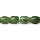10x8mm Nephrite Jade plain Rice Tube beads 15.5 inch 38 pieces - The Bead Traders