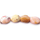 10x8mm Pink Peruvian Opal Straight Drilled Faceted Ovals 16 inch 41 pieces - The Bead Traders
