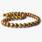 10x9-11x10mm Copper Ringed Baroque Freshwater Pearls 40 beads 15.5 inch - The Bead Traders