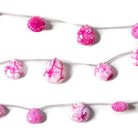 10x9-13x12mm Pink & White Crackled Agate Faceted Heart 5.25 inch 6 Beads - The Bead Traders