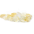 10x9-15x13mm Citrine Beads Hammer Faceted Ovals 8 inch 16 pcs - The Bead Traders