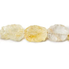 10x9-15x13mm Citrine Beads Hammer Faceted Ovals 8 inch 16 pcs - The Bead Traders