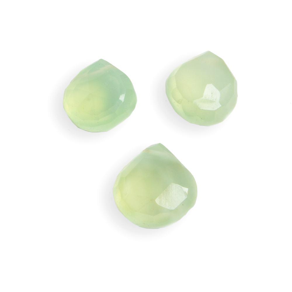 10x9mm Lime Green Chalcedony faceted pear beads 44 loose pieces per bag - The Bead Traders