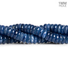 11-12mm Blue Kyanite Rondelles 16 inch 95 beads - The Bead Traders