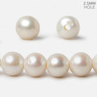 11-12mm Off White Baroque Large Hole Freshwater Pearls 18 pieces - The Bead Traders
