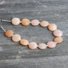 11-12mm Pink Peruvian Opal Faceted Coins 6 inch 10 beads - The Bead Traders