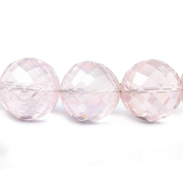 11-13.5mm Rose Quartz faceted round beads 14 inches 29 pieces,