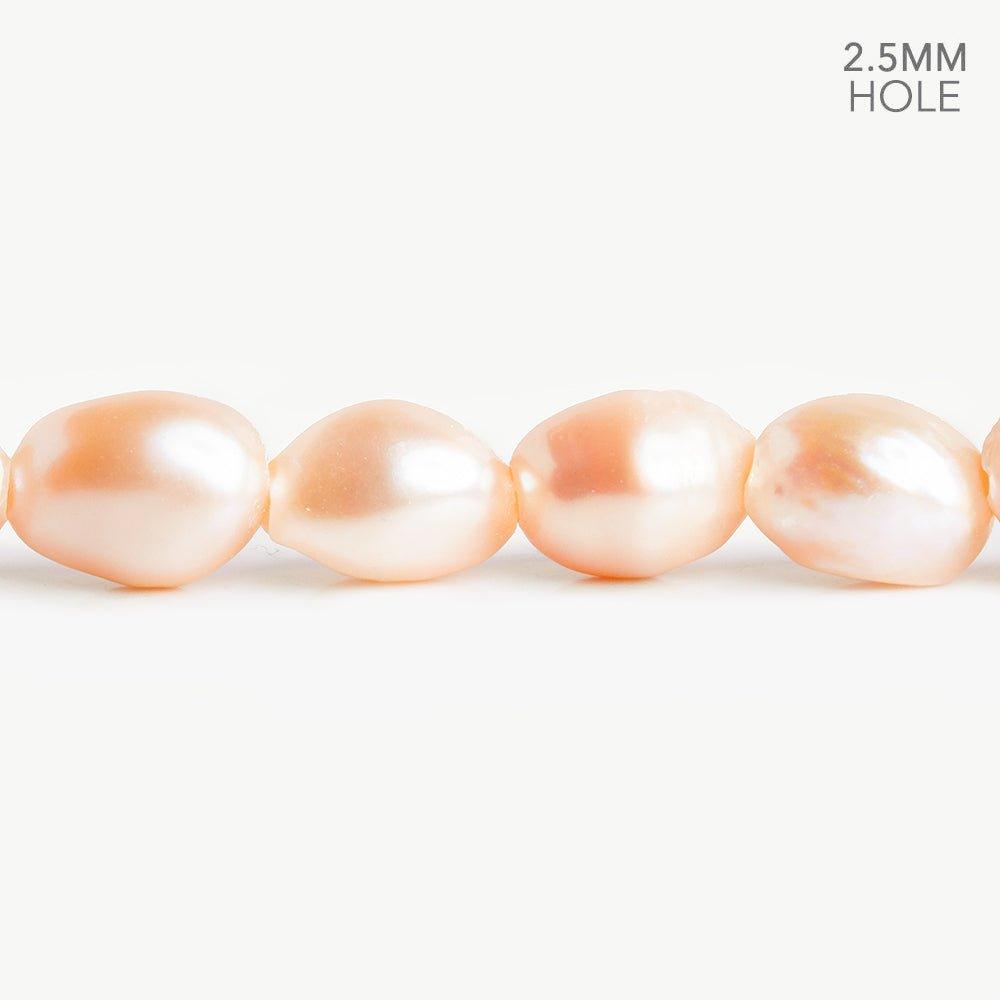 11-13mm Peach Large Hole Baroque Freshwater Pearls 10 pieces - The Bead Traders