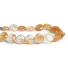 11-13mm Rutilated Quartz Faceted Coins 8 inch 15 beads - The Bead Traders