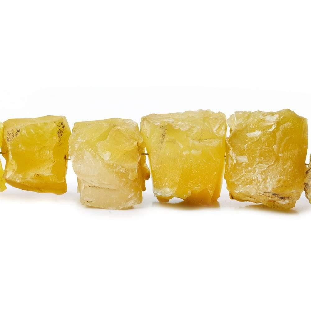 11-14mm Butter Yellow Agate Beads Hammer Faceted Cube 8 inch 18 pcs - The Bead Traders