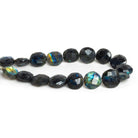11-14mm Indigo Labradorite Faceted Coins 7.5 inch 15 beads - The Bead Traders