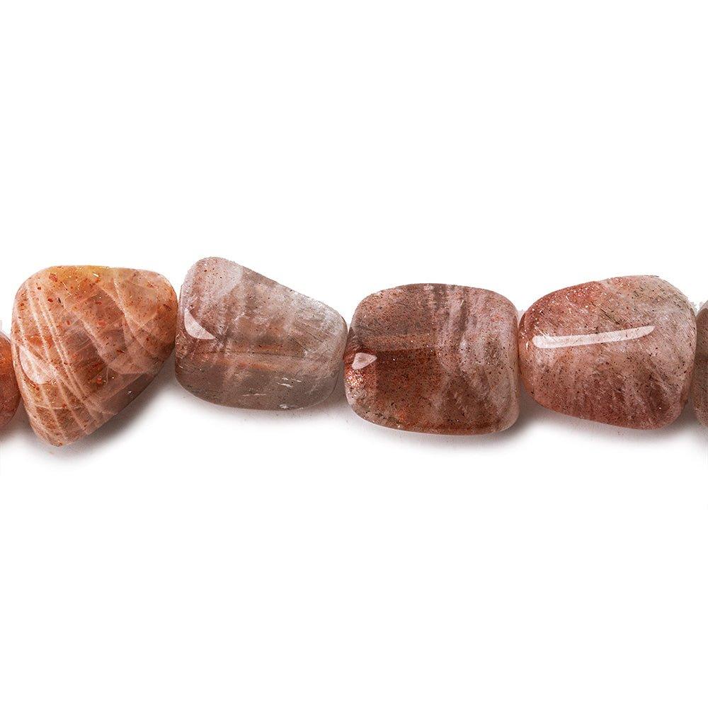 11-17mm Sunstone Plain Nugget Beads 16 inch 29 pieces - The Bead Traders