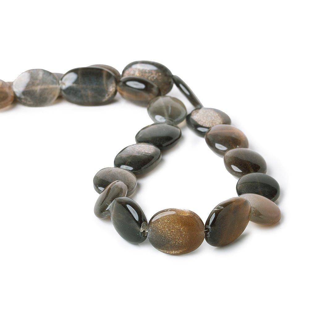 116x13-20x15mm Multi Oligoclase Feldspar plain ovals 15.5 inch 21 beads - The Bead Traders