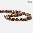 11mm-12mm Cinnamon Brown Baroque Large Hole Pearls 15 inch 34 beads - The Bead Traders