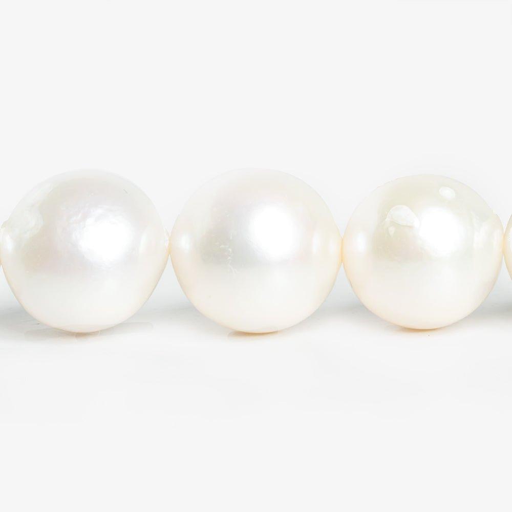 11mm-14mm White Baroque Freshwater Pearls 16 inch 34 pieces - The Bead Traders