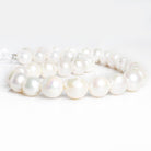 11mm-14mm White Baroque Freshwater Pearls 16 inch 34 pieces - The Bead Traders