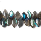 11mm-16mm Labradorite Plain Marquise Beads 8 inch 50 pieces - The Bead Traders