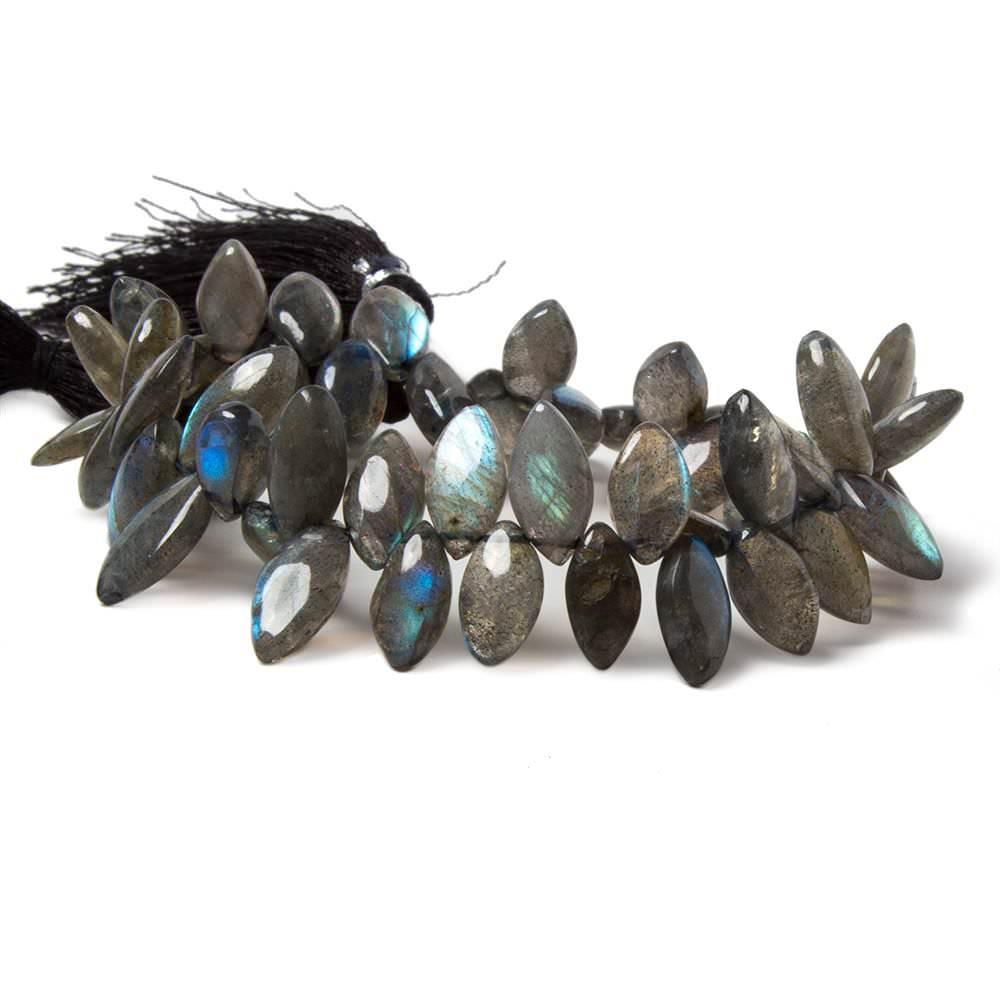 11mm-16mm Labradorite Plain Marquise Beads 8 inch 50 pieces - The Bead Traders