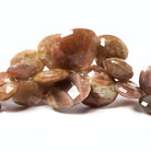 11mm-21mm Sunstone Faceted Hearts Beads 5 inch 27 pieces - The Bead Traders
