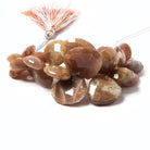 11mm-21mm Sunstone Faceted Hearts Beads 5 inch 27 pieces - The Bead Traders