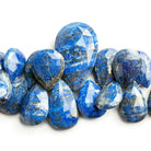 11mm-36mm Lapis Lazuli Faceted Pear Beads 9 inch 43 pieces - The Bead Traders