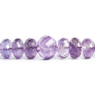11mm Amethyst Faceted Rondelle Beads 16 inch 78 pieces - The Bead Traders
