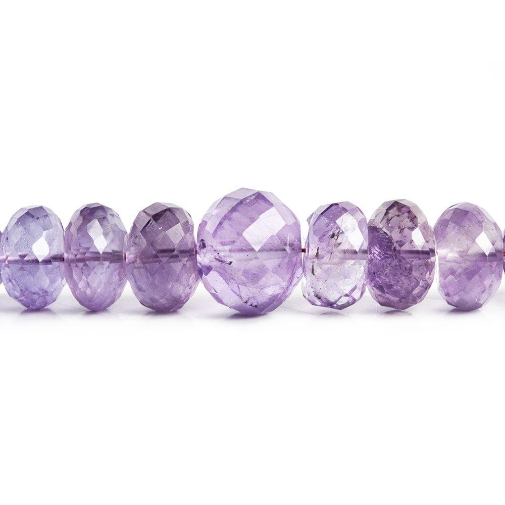 11mm Amethyst Faceted Rondelle Beads 16 inch 78 pieces - The Bead Traders