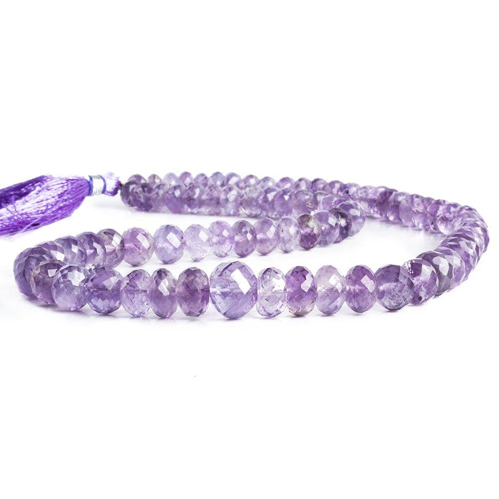 11mm Amethyst Faceted Rondelle Beads 16 inch 78 pieces - The Bead Traders
